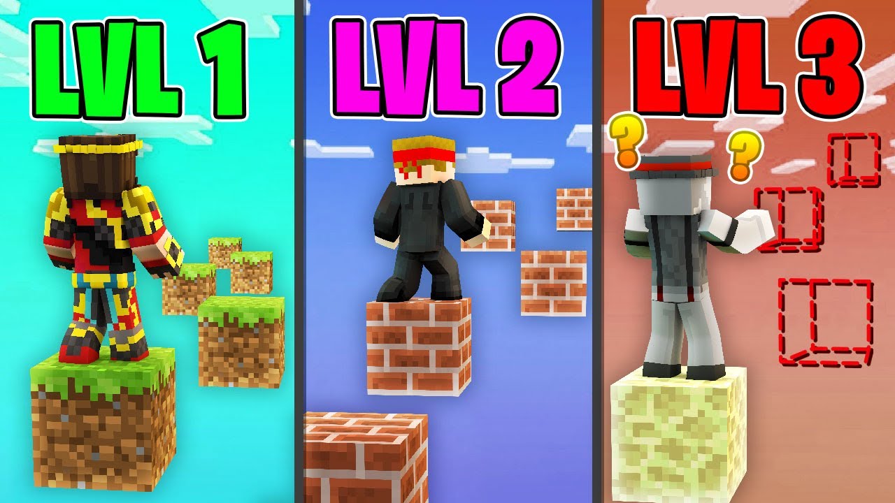 3 Youtubeři VS 3 Parkour mapy