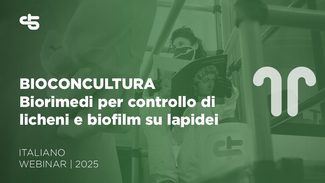 BIOCONCULTURA: Biorimedi per controllo di licheni e biofilm su lapidei | italiano | 2025 |  WEBINAR