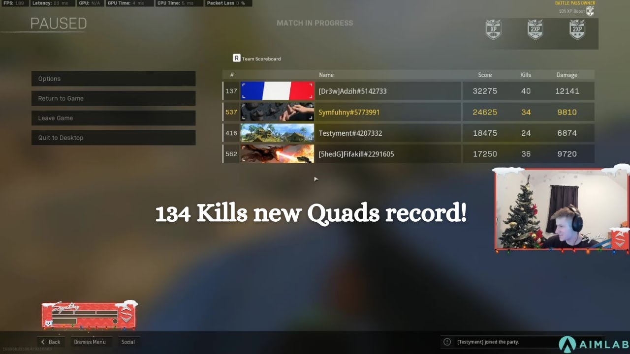 Symfuhny BREAKS QUADS WORLD RECORD! Caldera Warzone