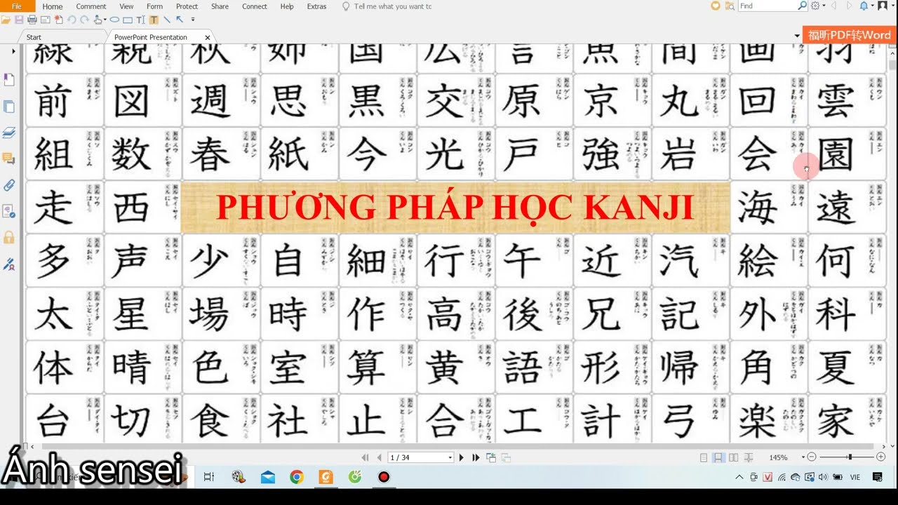 Phương pháp học 2500 Kanji từ gốc