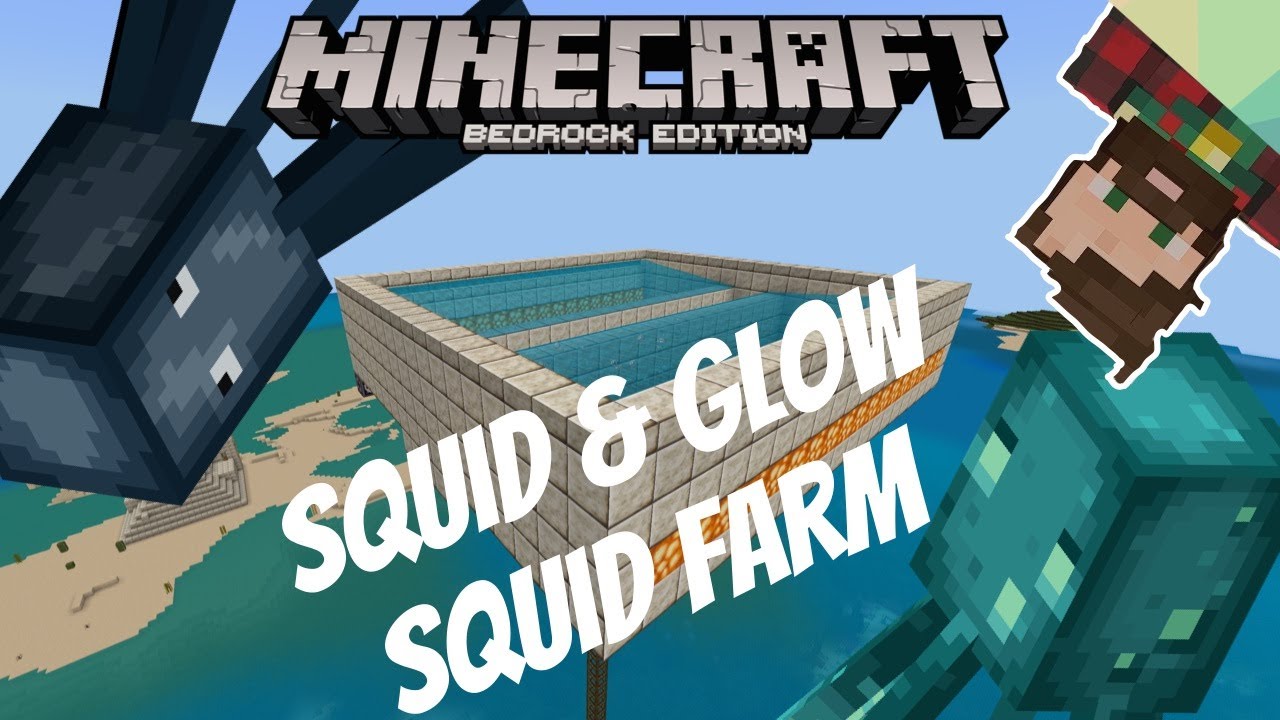 Minecraft Bedrock 1.20: Ферма кальмаров и светящихся кальмаров