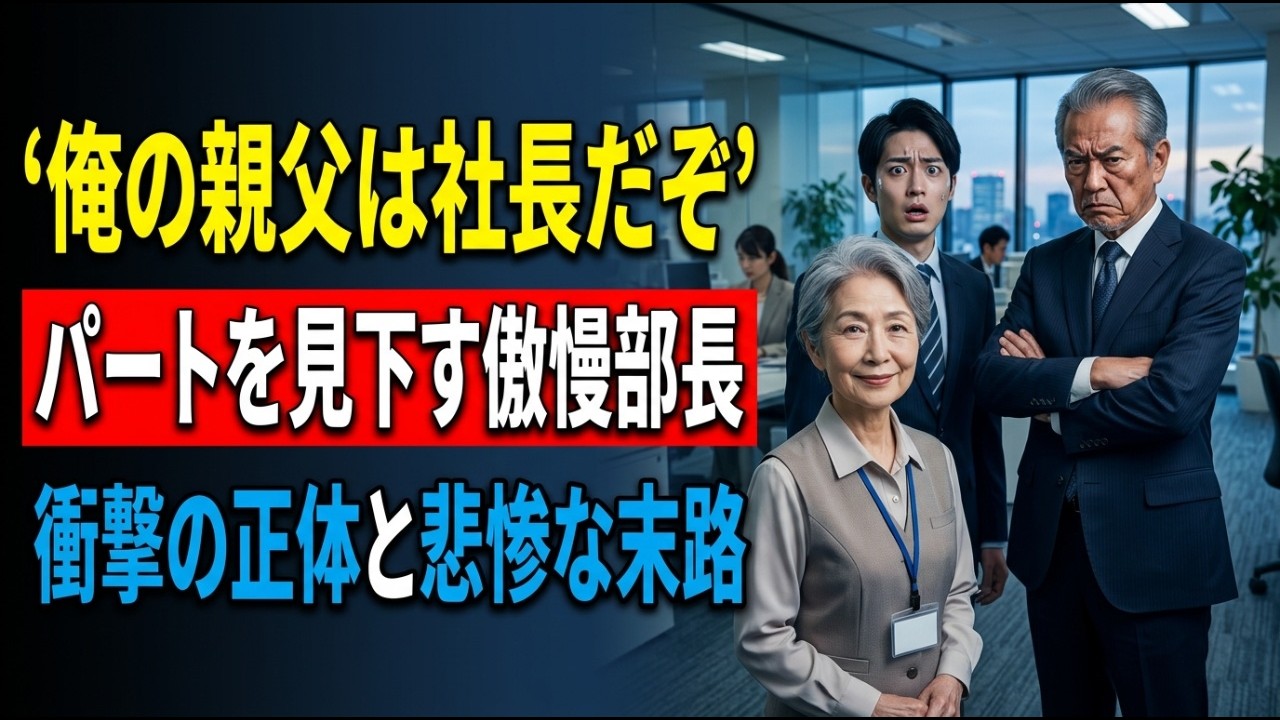 「俺の親父は社長だぞ」嘲笑されたパート社員。だが、社長を呼び出した結果