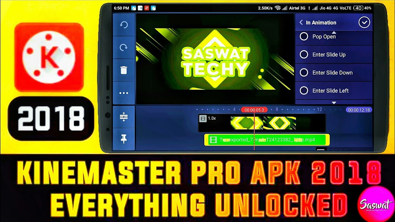 Kinemaster MODDED Apk Kinemaster Latest Version 2018|3 New Modded Kinemasters 2018 | Saswatz Creator