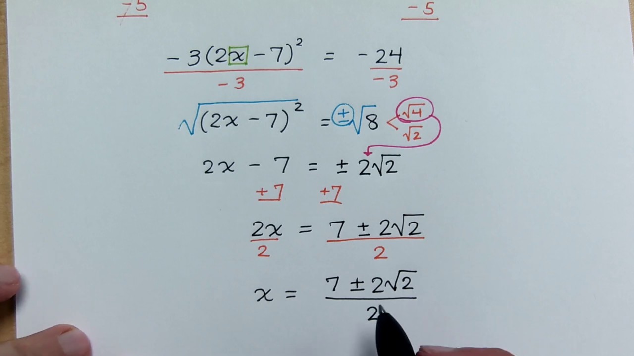 Using the Square Root Property