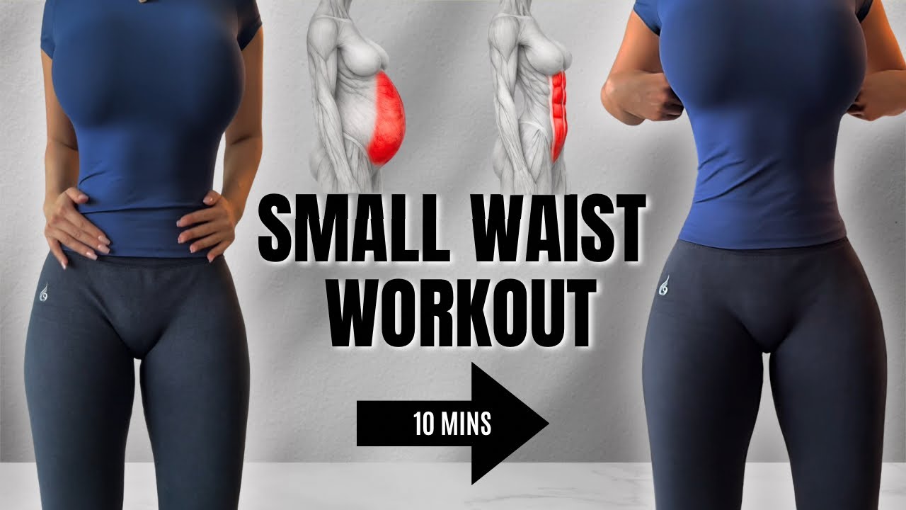 10 MIN TINY WAIST & ABS WORKOUT// FLAT STOMACH AND SNATCHED WAIST// WORKOUT AT HOME
