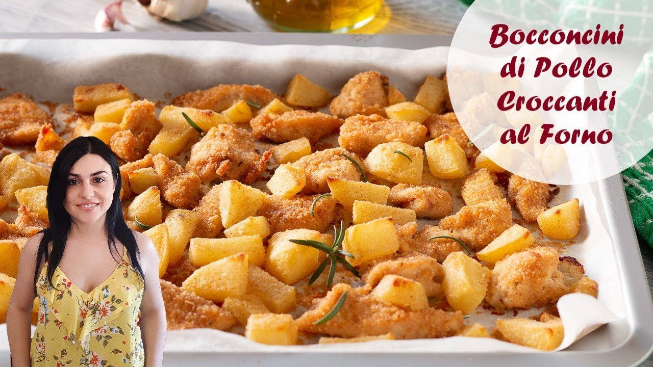 BOCCONCINI DI POLLO CROCCANTI AL FORNO ricetta piatto unico