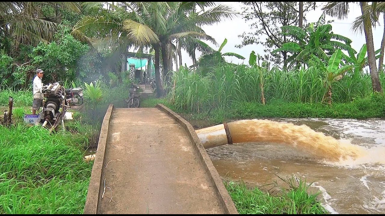 Máy Bơm Nước Gác Động Cơ Hyunday, Tu Huýt 4 Tấc. Phun Quá Đã/ Tung vlog