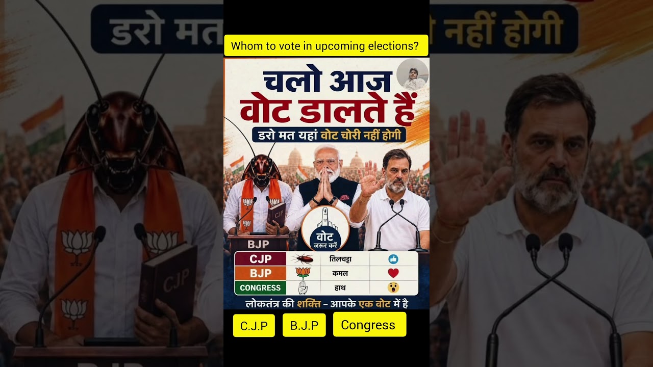 whom you gonna vote in upcoming elections ? #politics #india #bjp #congress #cjp #viral #shorts