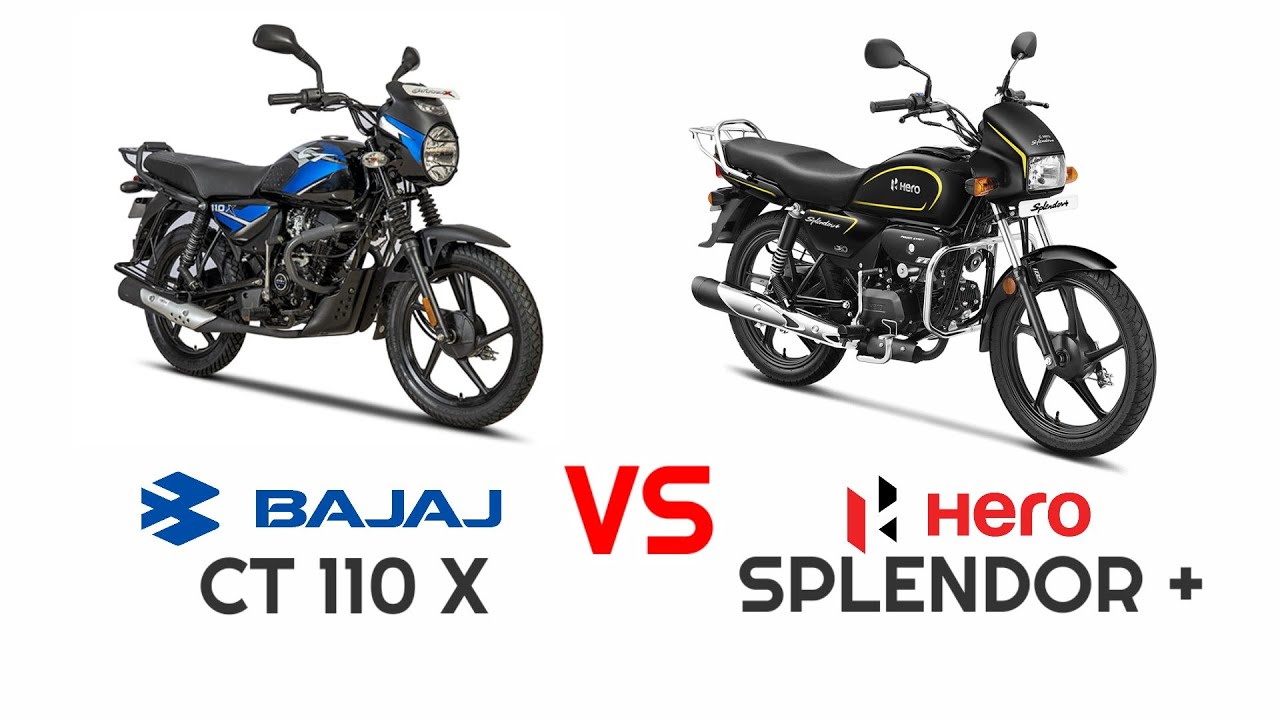 Bajaj CT 110 x VS Hero Splendor Plus _DETAILED COMPARISON_MILEAGE_TOP SPEED_PRICE_BIKE INFORMER