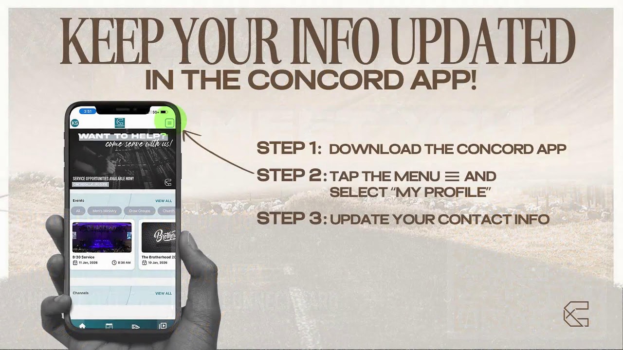 Online SUNDAY WORSHIP! // 11:00am // Concord Church