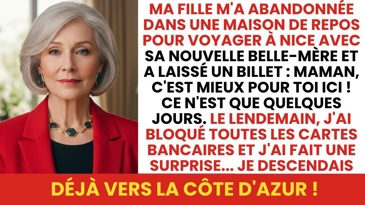Ma fille est allée à la plage avec sa belle-mère et m'a laissée dans une maison de retraite...