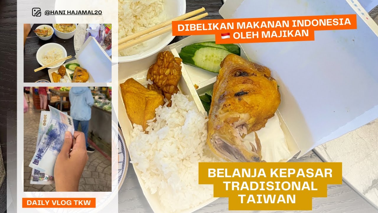 Belanja ke pasar siangnya dikasih makanan indonesia 🇮🇩 