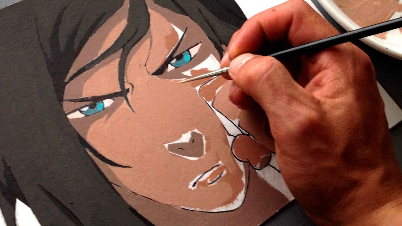 dibujando a Korra La leyenda de korra, Avatar. Acrílico.