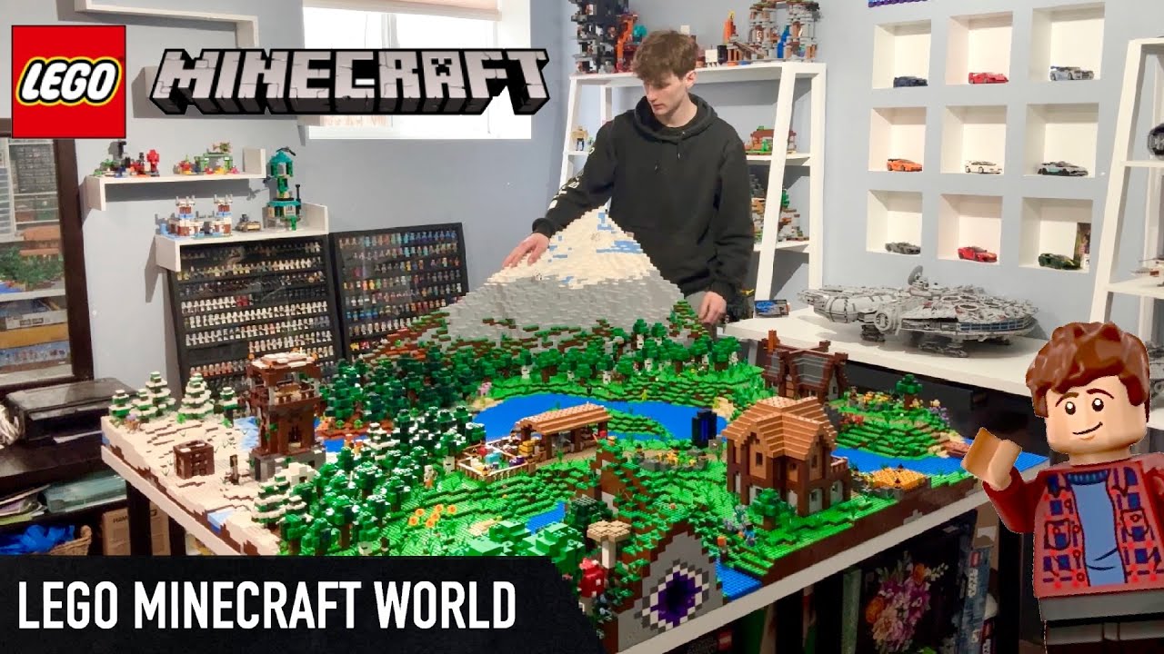 Мой огромный мир Minecraft из лего!