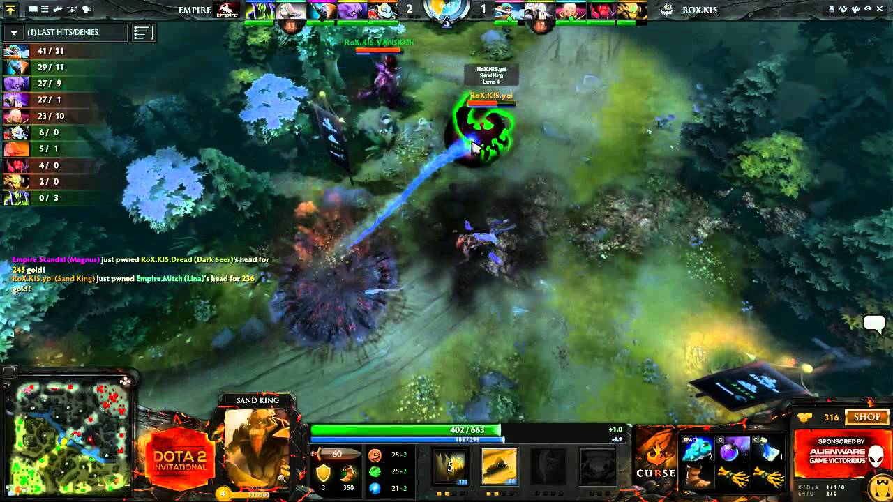 RoX.KIS vs. Empire Game 1 - Curse Dota 2 Invitational sponsored by Alienware