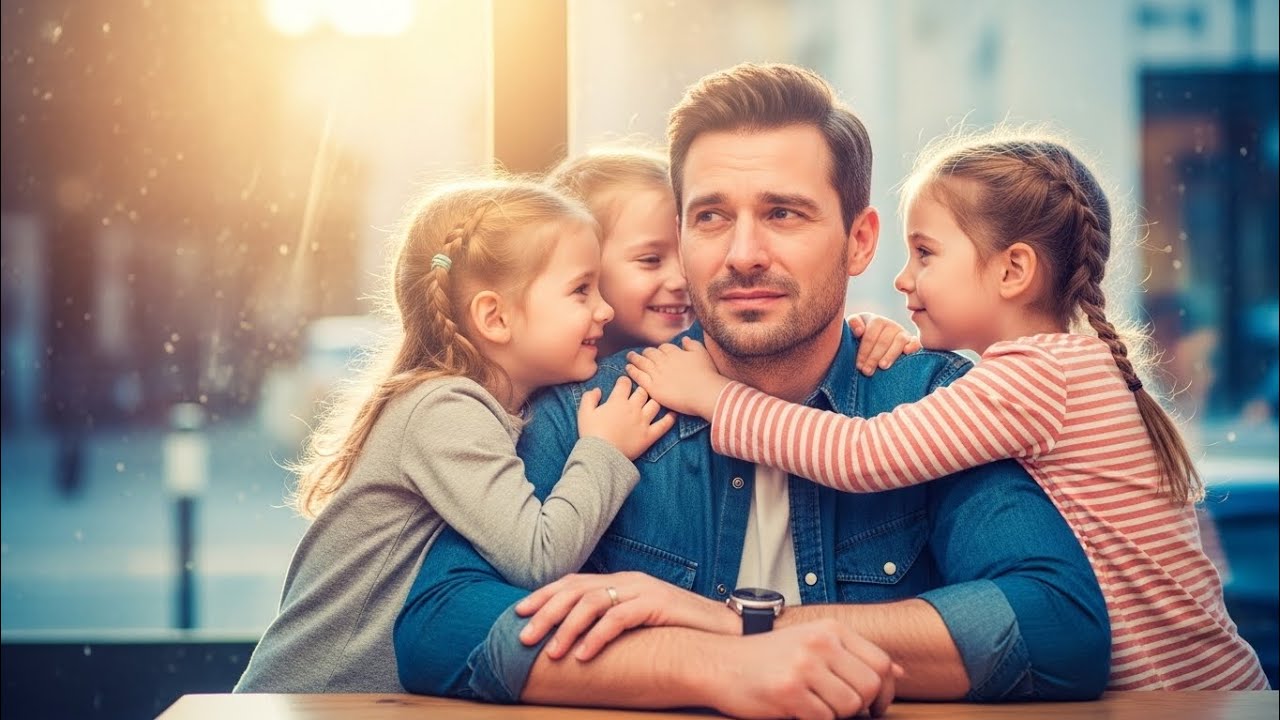 Single Dad Was Drinking Tea Alone — Then Triplet Girls Whispered, “Pretend You’re Our Father”