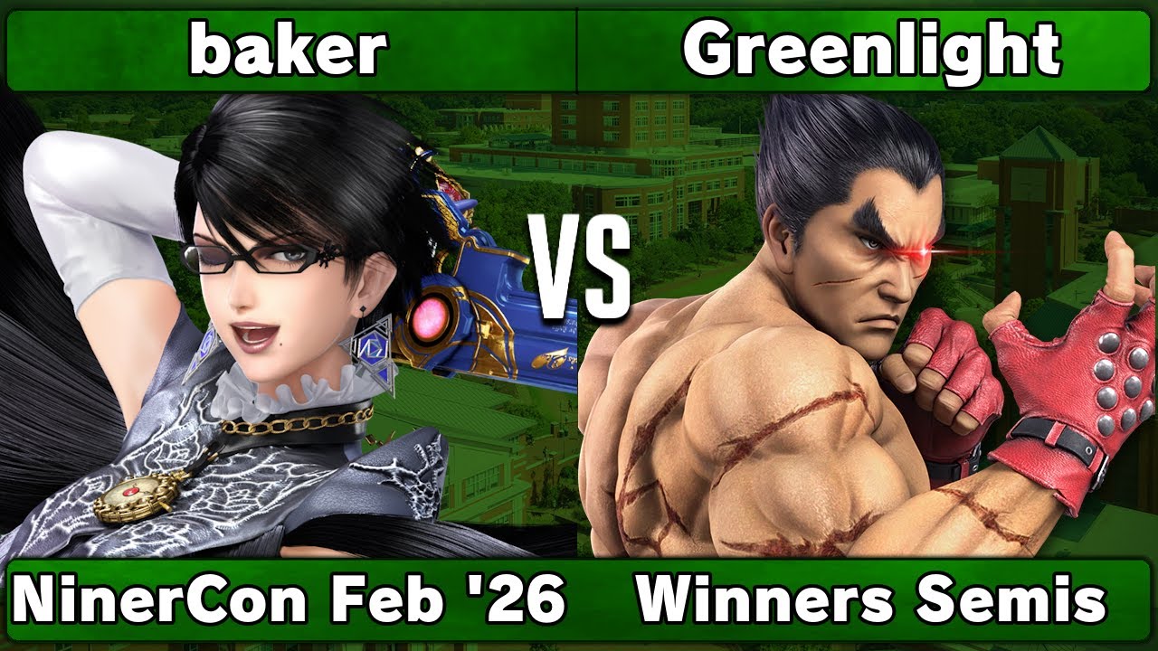 baker (Bayonetta) vs Greenlight (Kazuya) | Winners Semis | NinerCon Feb 2026