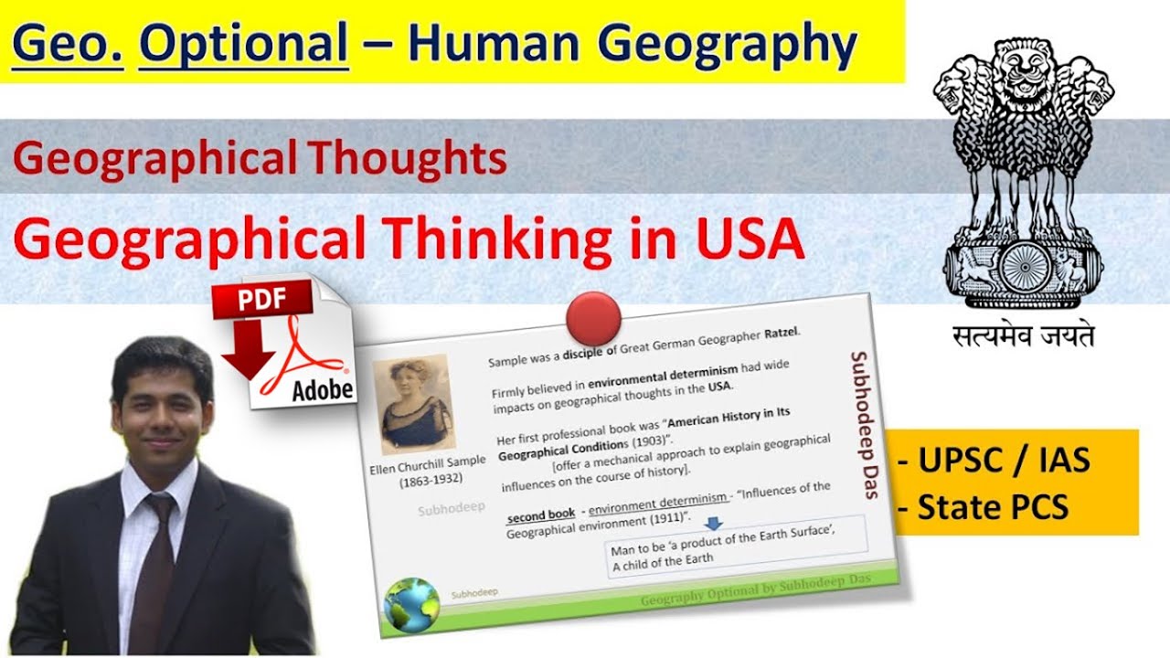 Evolution of Geographical Thinking in USA - Geographical thought - UPSC & State PSC -by Subhodeep