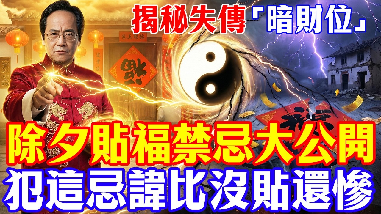 倪海廈：除夕禁忌大公開！福字貼錯恐倒大楣？揭秘失傳的「暗財位」，犯了這忌諱比沒貼還慘！#人生智慧#命理#哲學#倪海廈#易經#正能量