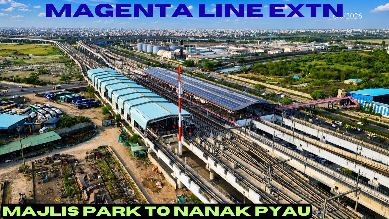 Majlis Park to Nanak Pyau Derawal Nagar Station Update | Delhi Metro Magenta Line Extension 