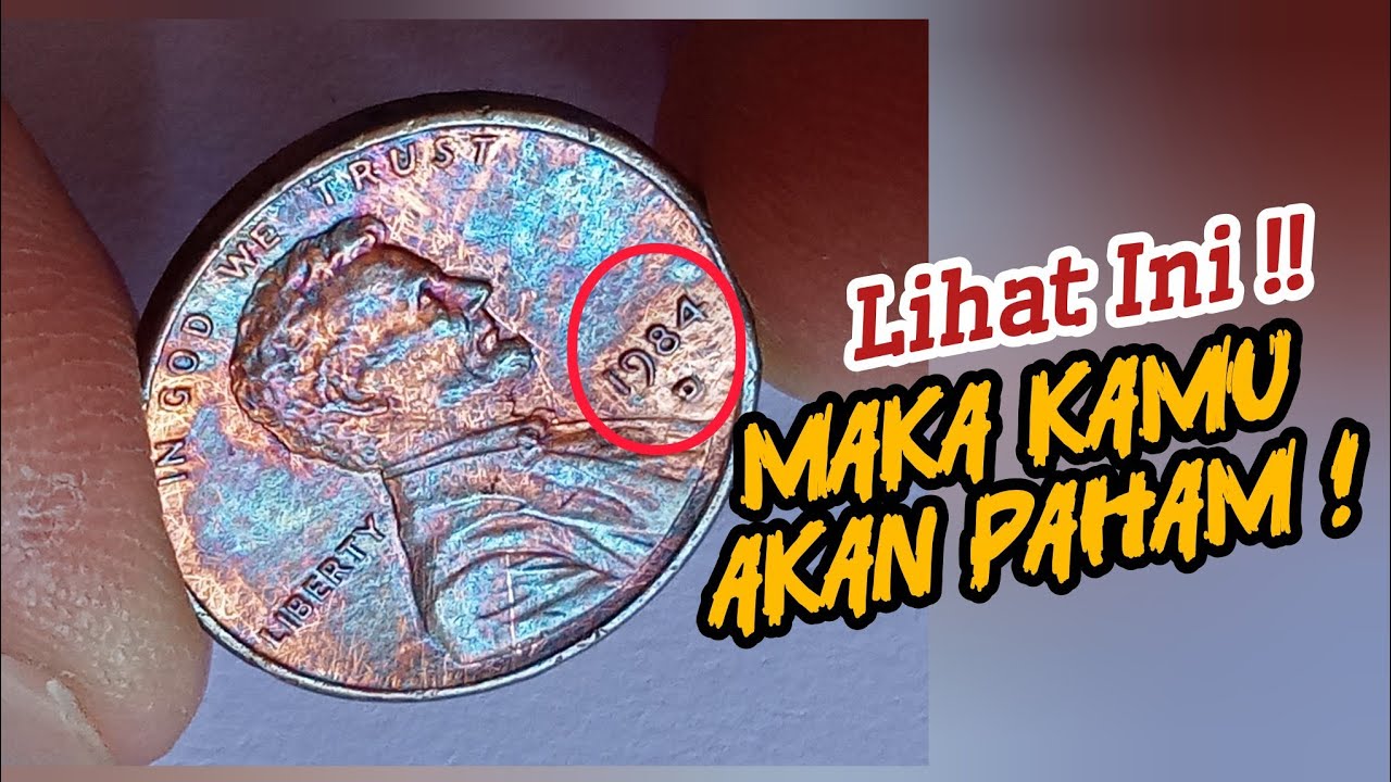 Lihat Ini Jarang Ditemukan❗Toning Coin 1 Cent 1984 Lincoln Memorial, Cukup 9 Menit Kalian Faham