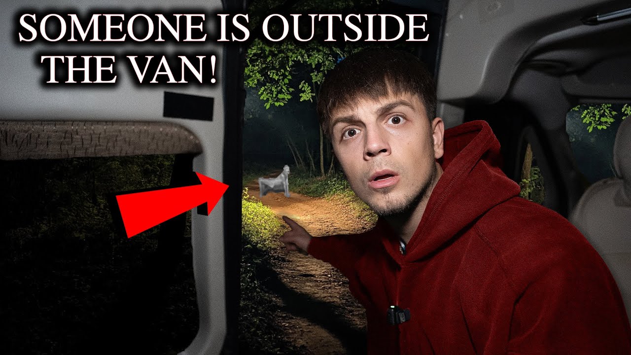 THE NIGHT WE ALMOST DIED VAN CAMPING AT HAUNTED DEMON FOREST - SOMEONE WAS OUTSIDE THE VAN!