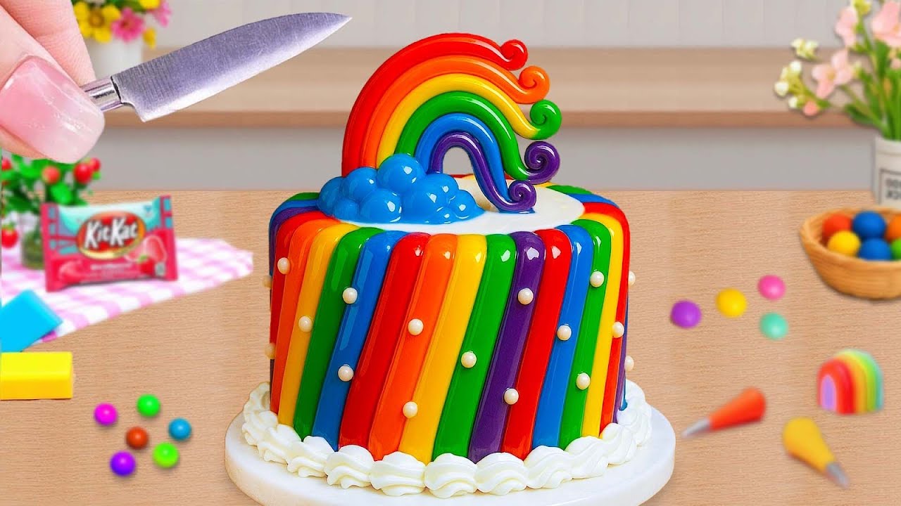 Torta de Fondant Multicolorida 🌈🎂 Uma Sobremesa Deliciosa, Criativa e Irresistível ✨ Cake Wish