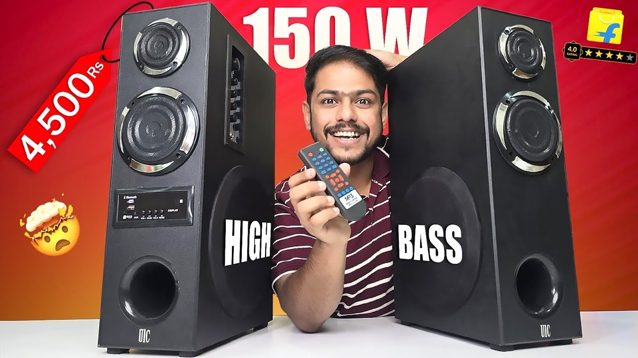 Best 150W Bluetooth Tower Speaker - UIC 6101 PR Unboxing & Review | Under 4500 Rs