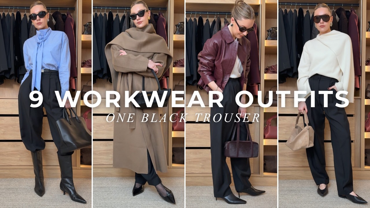 HOW TO STYLE BLACK TROUSERS | 9 Chic Workwear Outfit Ideas