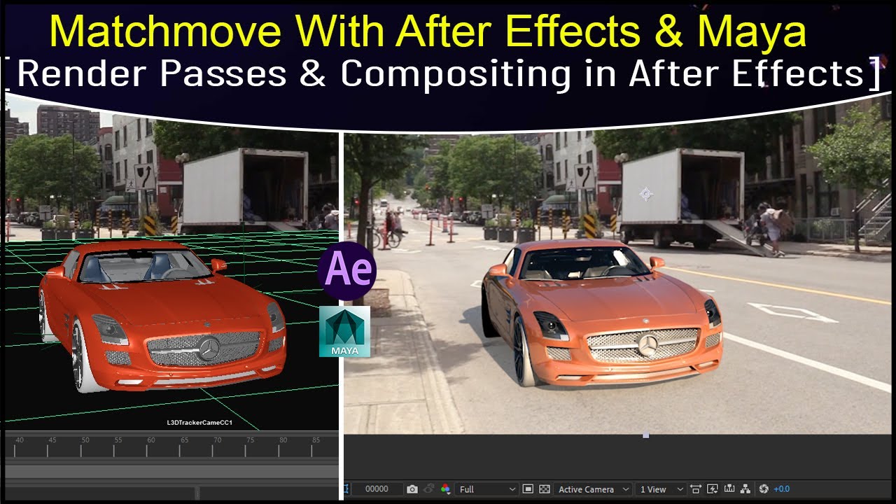 Matchmove with After Effects & Maya Part 02 | Render Passes Compositing In After Effects