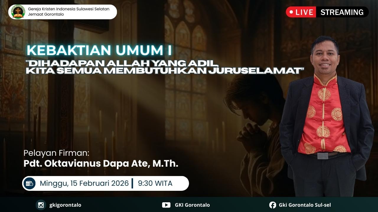 Kebaktian Umum I Gereja Kristen Indonesia Sulawesi Selatan Jemaat Gorontalo.