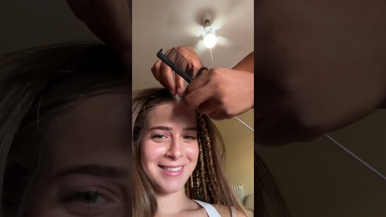facendo le treccine per la prima volta