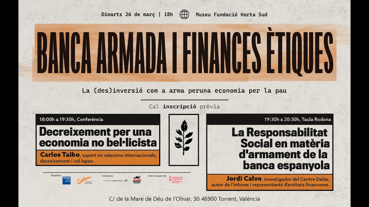 Jornada “Banca Armada i finances ètiques” amb Carlos Taibo i Jordi Calvo