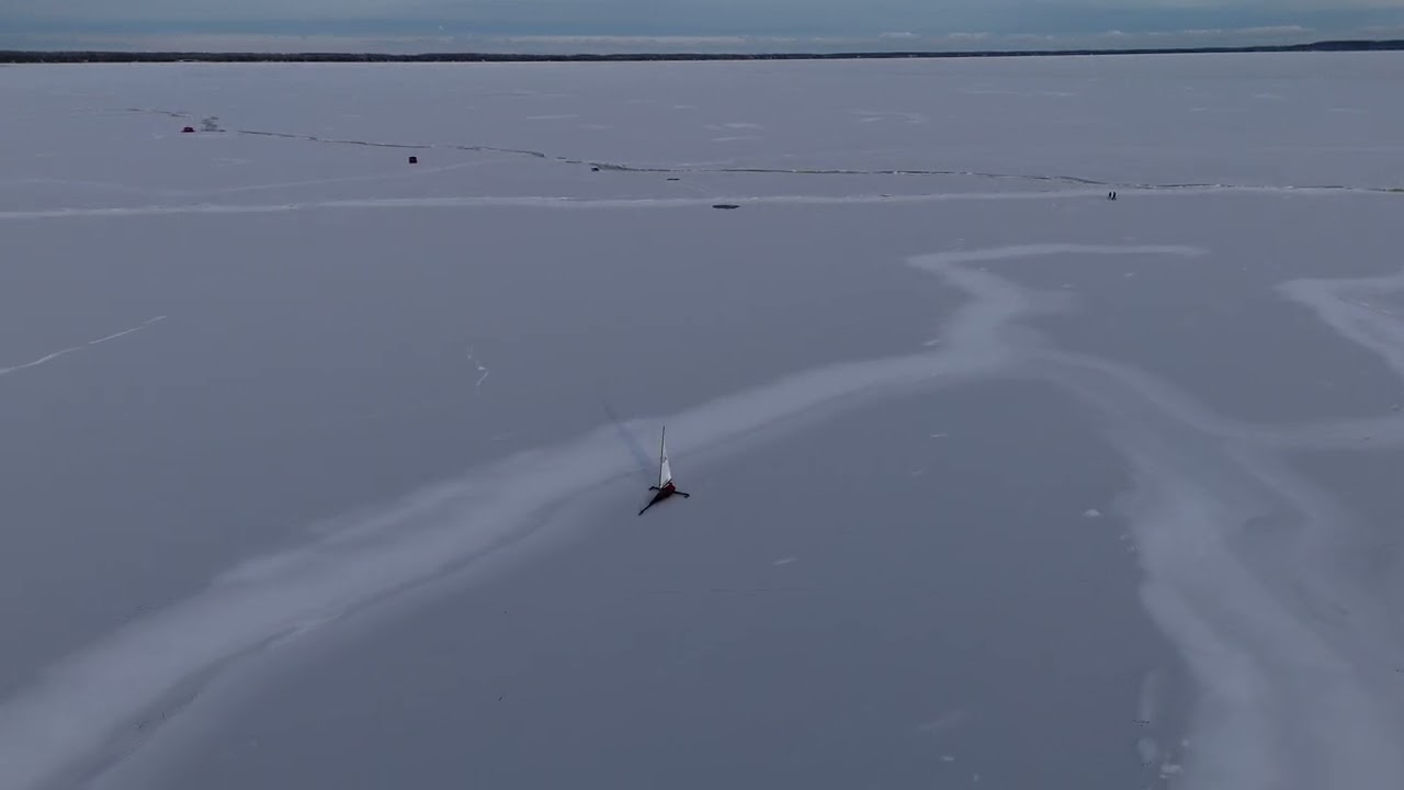 Ice Boats on Lake Winnebago, WI, 1.11.25.4K, NO MUSIC-4- DJI Mini 4 Pro