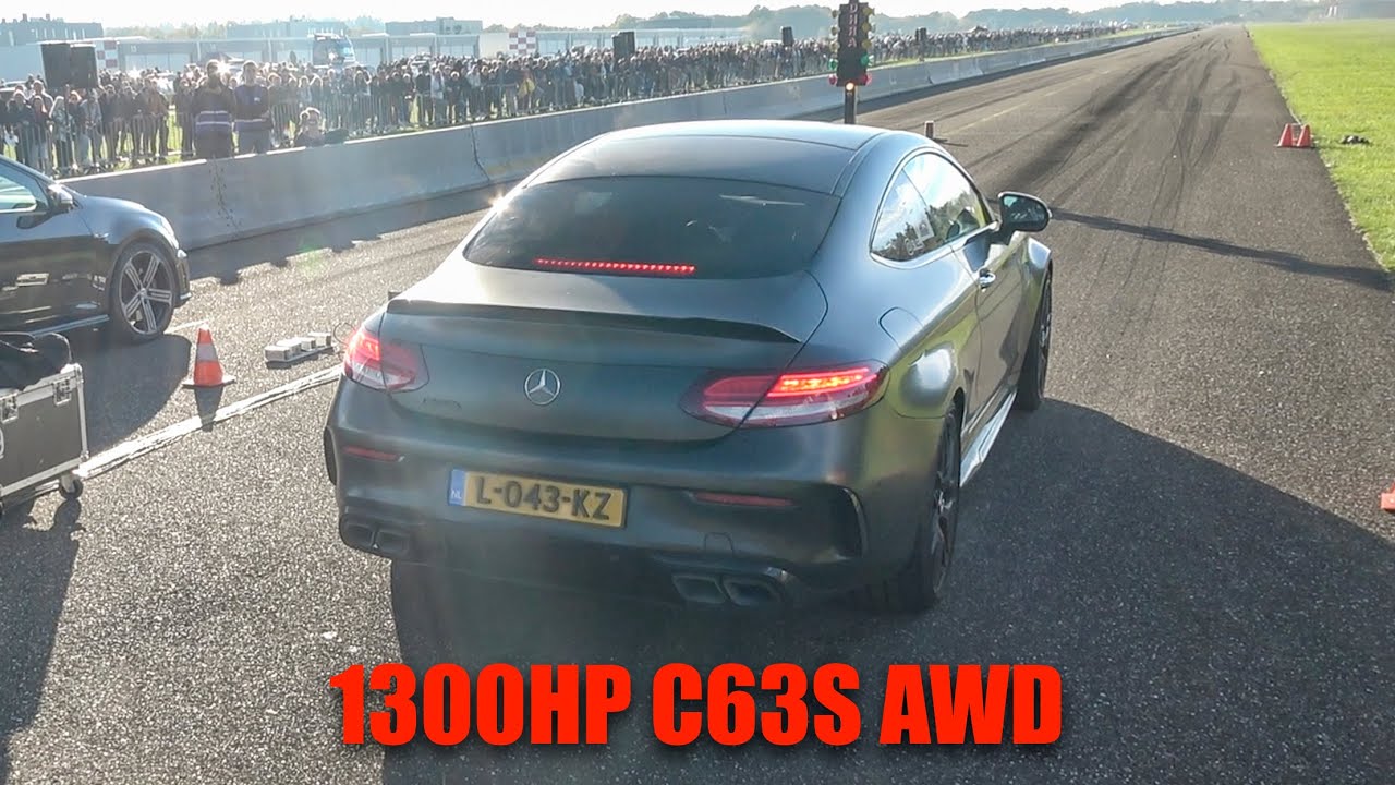 1300HP AWD Mercedes C63S AMG GAD Motors DOES 10.11 SECONDS ON 1/4 MILE!