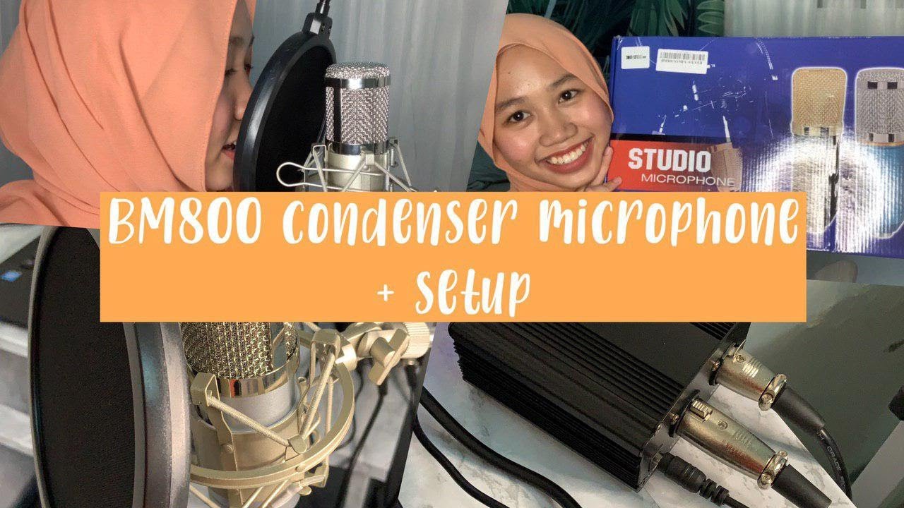 BM800 CONDENSER MICROPHONE UNBOXING + 48V PHANTOM POWER + SETUP | nnrNatasha