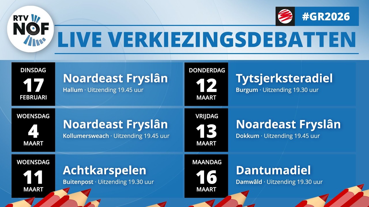 LIVE: Lijsttrekkersdebat  Noardeast-Fryslân vanuit Dokkum