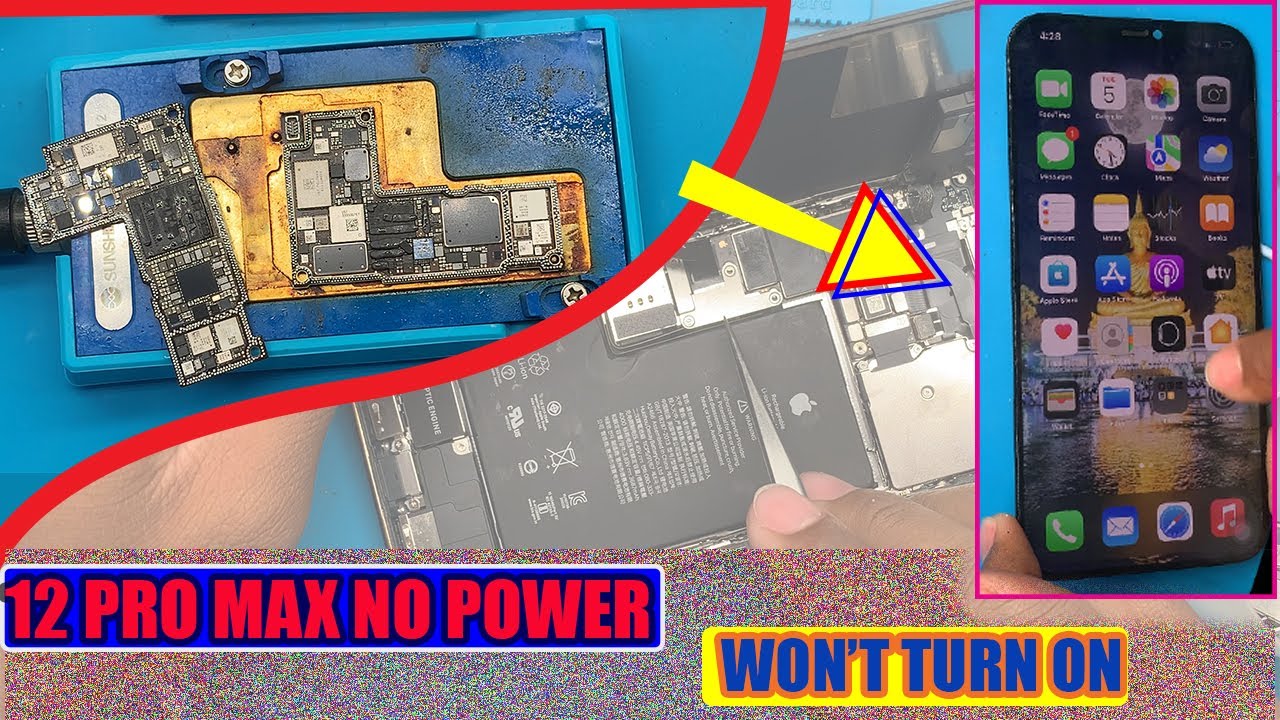 iPhone 12 Pro Max No Power Won't Turn on -fix Repair..ASMR Video