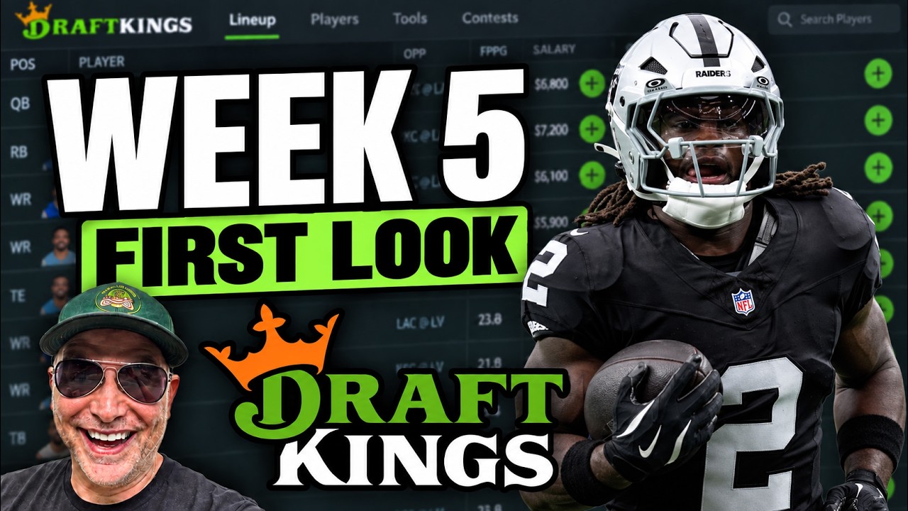 Стратегия NFL DFS на 5-ю неделю для DraftKings 2026