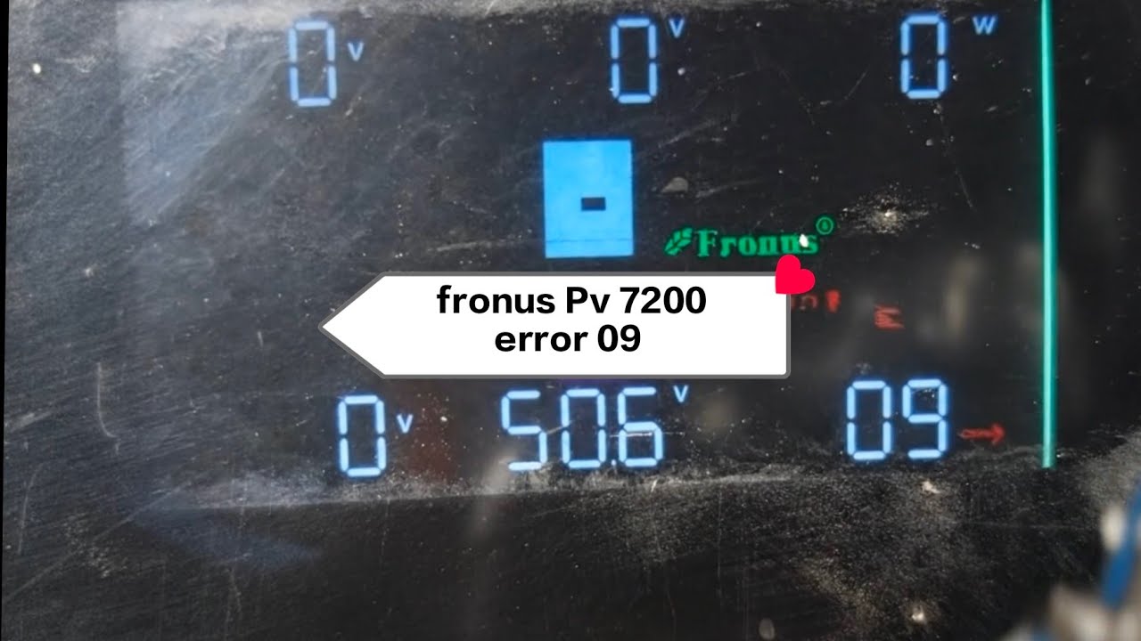 Pv7200 fronus error 09//hybrid solar inverter error 09//how to repair 09 fault