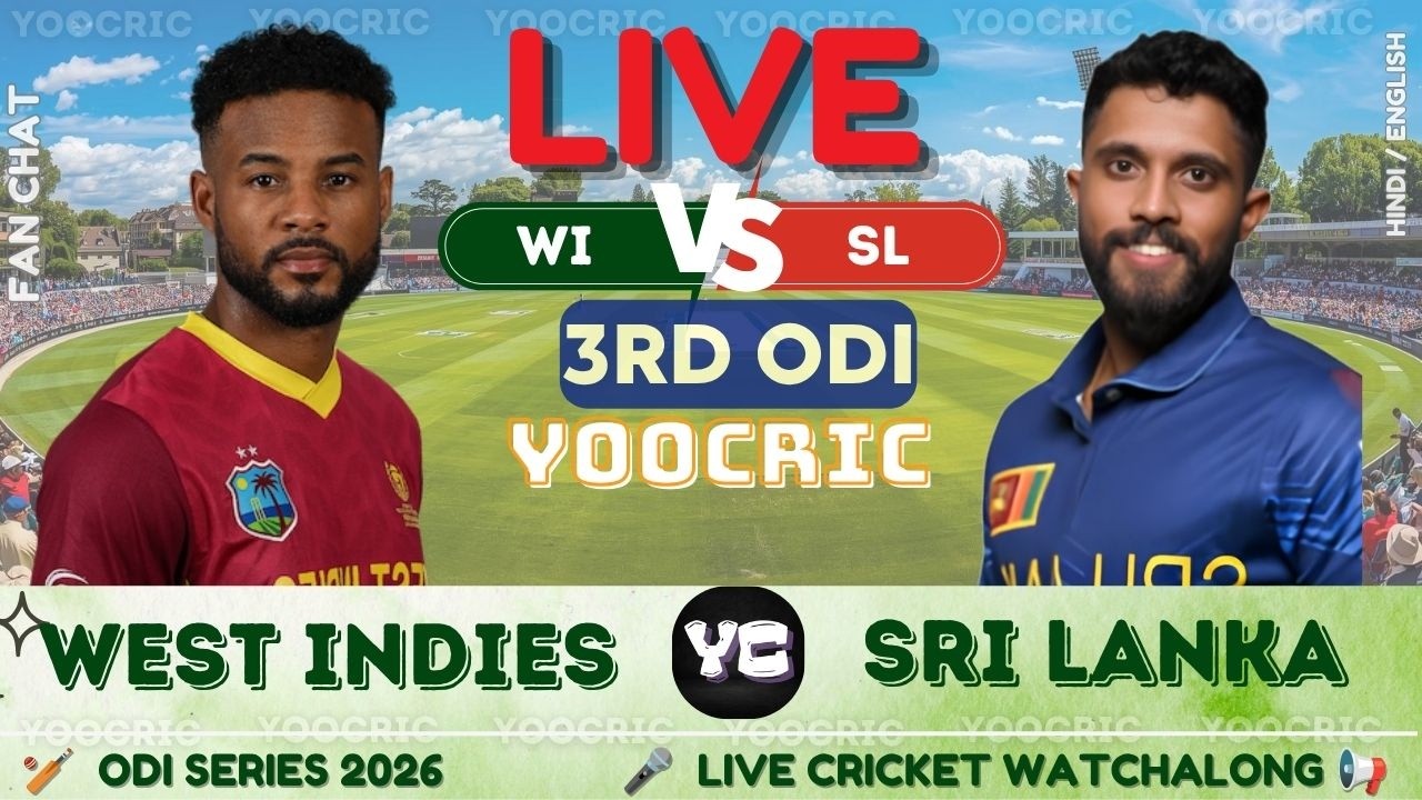 🔴 West Indies vs Sri Lanka Live | 3rd ODI Live Scores & Commentary, WI vs SL - YOOCRIC