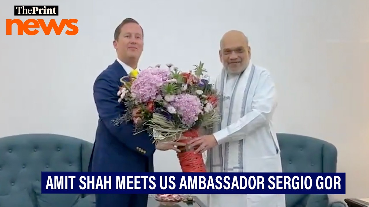Union Home Minister Amit Shah meets US Ambassador Sergio Gor in New Delhi