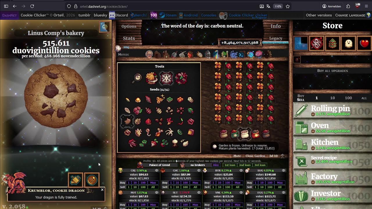 Cookie Clicker Comp Grail attemtps