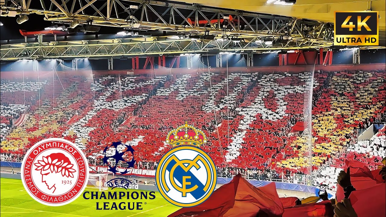 Olympiakos 3 - 4 Real Madrid | Coreo From Gate 7 Fans | UEFA Champions League 2025/26