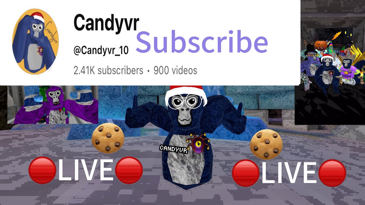 Gorilla tag live late night ghost reactor with viewers road to 3k