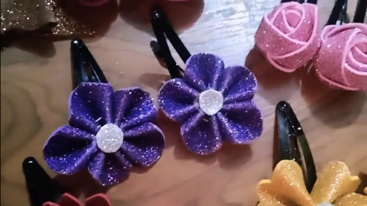 DIY- 7 Simple Foam sheet hair clips