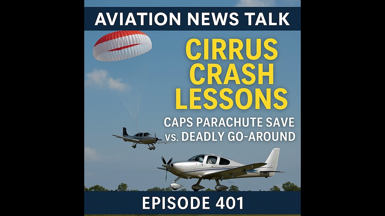 401 Cirrus Crash Lessons: CAPS Parachute Save vs. Deadly Go-Around + GA News
