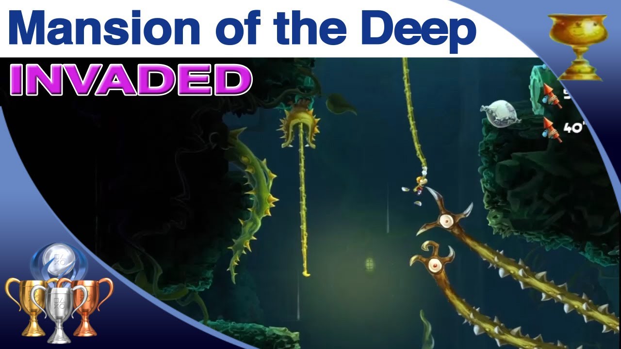 Rayman Legends - Mansion of the Deep - INVADED (Gold Cup) 20,000 Lums Under The Sea Invasion [PS4]
