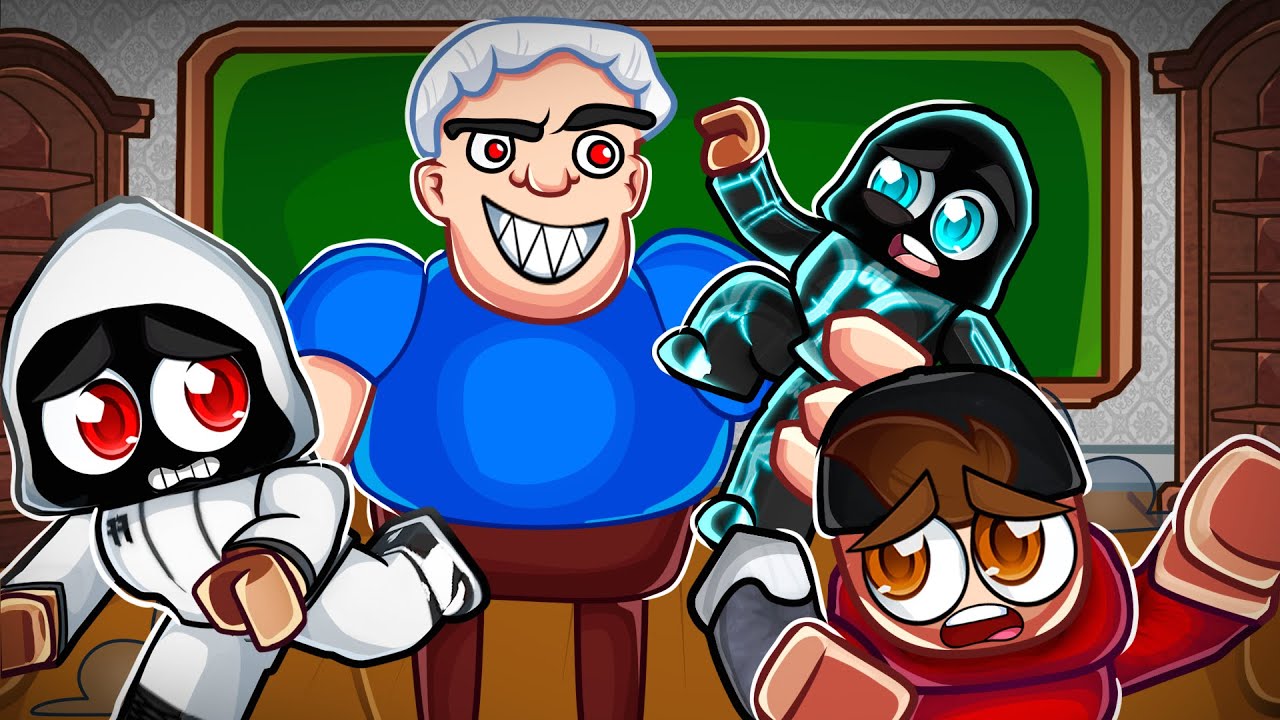 WE ESCAPED THE CRAZY TEACHER IN ROBLOX!!