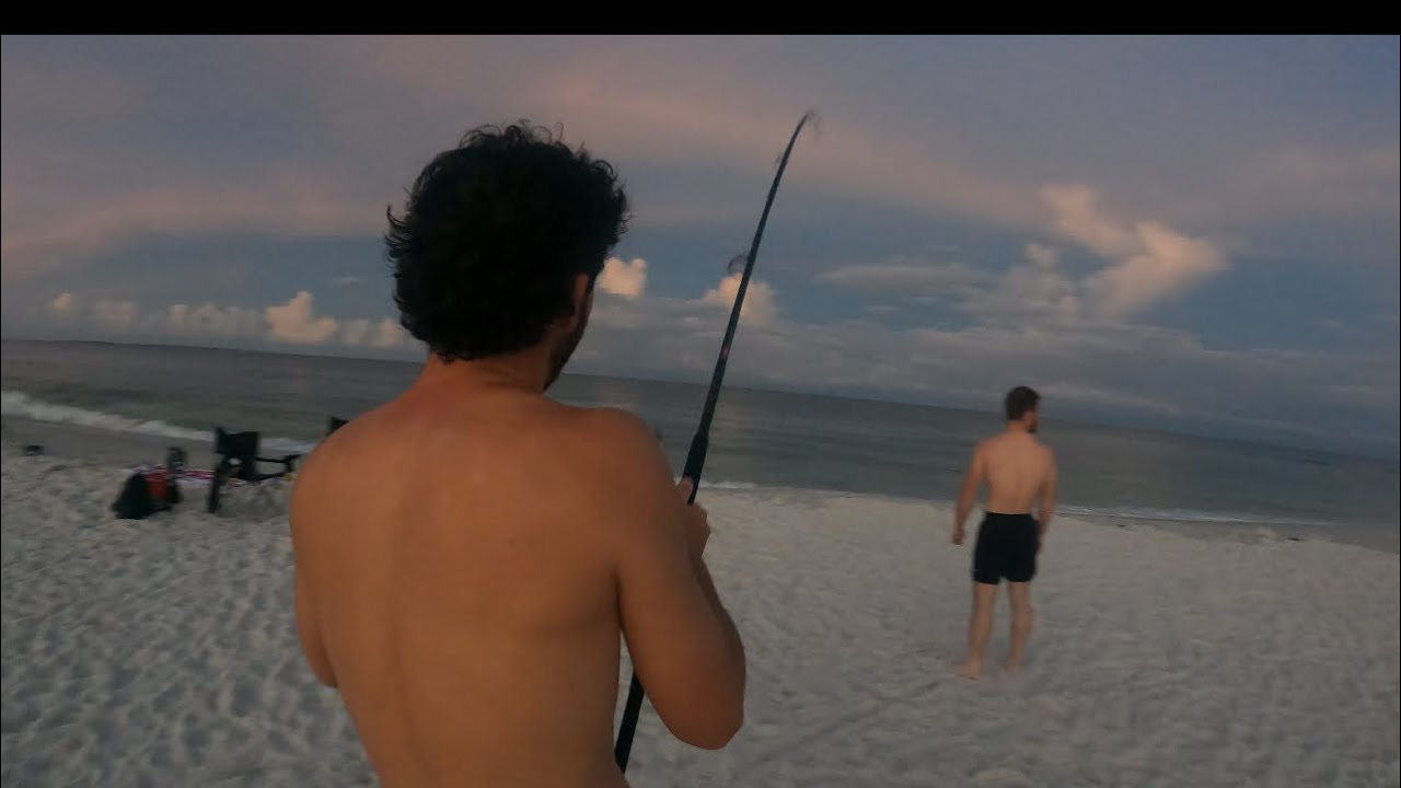 Fishing for sharks off the beach!!!!!